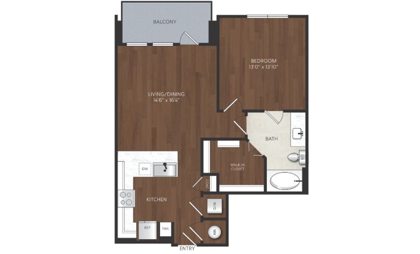 large one bedroom apartment 