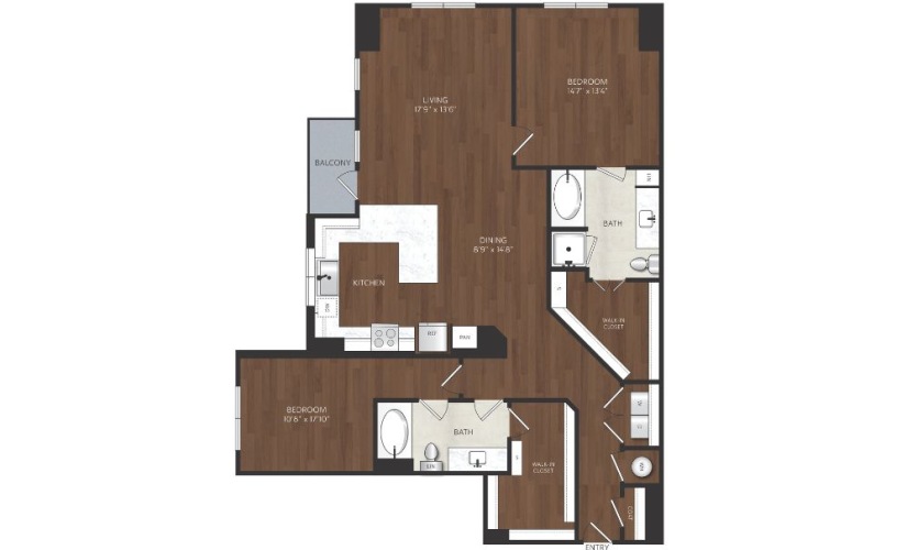 two bed two bath apartment in uptown dallas