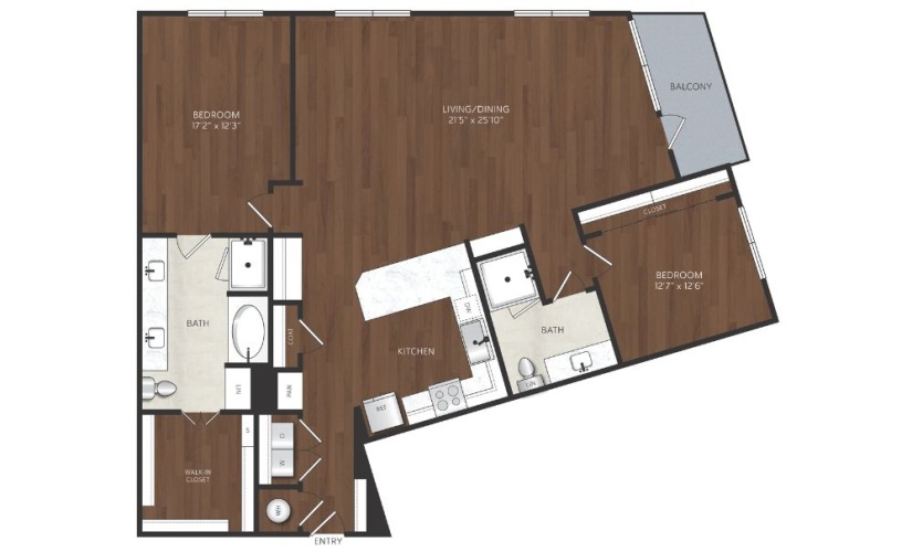 a large two bedroom apartment in uptown dallas